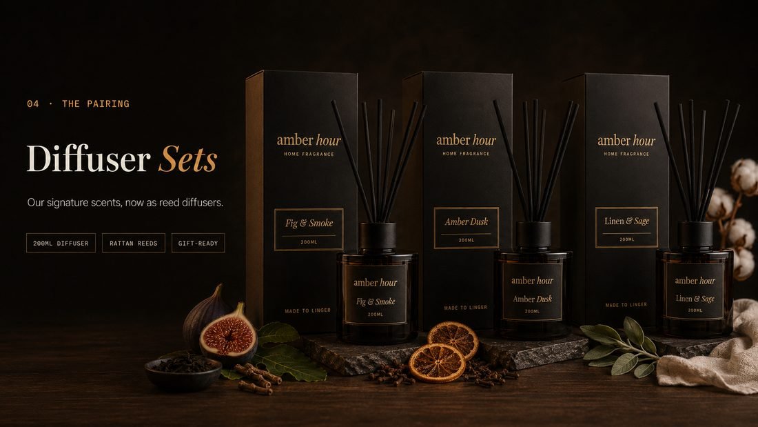 Amber Hour diffuser sets
